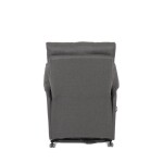 Křeslo polohovací, eletrické, šedá látka.