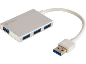 Sandberg USB Pocket HUB 4x USB 3.0 bílá (133-88)