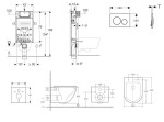 GEBERIT - Kombifix Set předstěnové instalace, klozetu Oudee a sedátka softclose, tlačítko Sigma20, matná černá/černá SANI15CA5146
