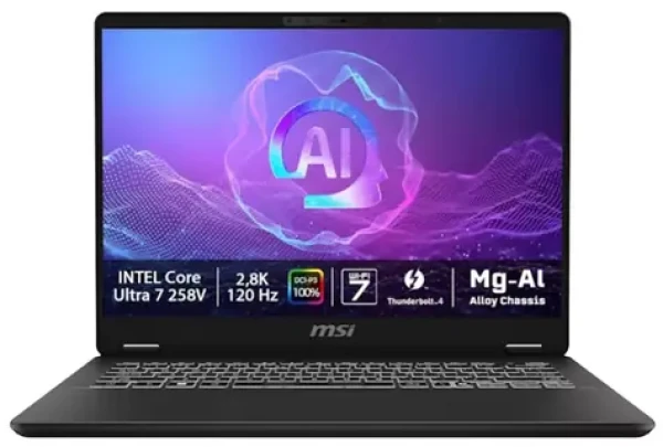 MSI Prestige 14 AI+ Evo C2VMG šedá / 14" 2.8K / Intel Core Ultra 7-258V 2.2GHz / 32GB / 1TB SSD / Intel Arc / W11P (9S7-14N321-017)