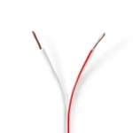 Nedis Repro kabel 2x 1.50 mm2 bílá / CCA / 100.0 m / Kulatý / PVC (CAGW1500WT1000)