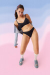 Dámské kalhotky GO Ribbed R Tai C2P - BLACK - černé 0004 - SLOGGI BLACK M