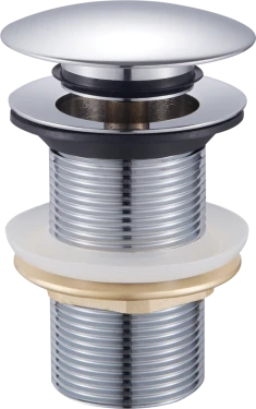 JB Sanitary Umyvadlová výpusť 5/4" bez přepadu, velká zátka, chrom VK05