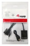 Equip VGA na HDMI adaptér s audiem a USB napájením / Adaptér / 1920×1080 60Hz / 3,5mm jack (119038)