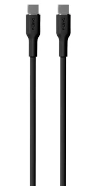Puro Soft černá / Datový kabel USB-C na USB-C / 60W / 1,5m (PUUSBCUSBCICONBLK)