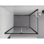 MEXEN/S - Exo sprchový kout skládací dveře 90 x 95, transparent, černá 816-090-095-70-00