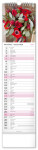 Nástěnný kalendář 2027 Notique kravata Květiny – Kvety, 12 x 48 cm