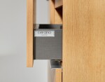CERANO - Koupelnová skříňka Velora - dub medový, úchytka chrom + umyvadlo z lit. mramoru Ovo - bílá lesklá - 70,5x58x46,5 CER-980013