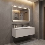 REA - LED zrcadlo na zeď s policí 80x60 cm L-8060 HOM-08530