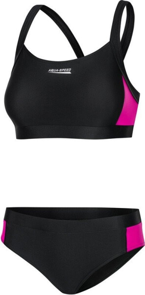 AQUA SPEED Plavky Naomi Black/Pink Pattern 19