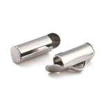 Nerezové zakončovací trubičky - 13 x 6 mm - platinové - 1 ks