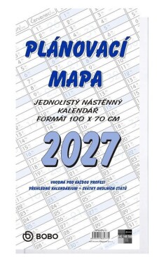 Plánovací roční mapa 2027, B1, skládaná