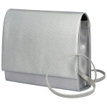 Módní dámská plesová kabelka Elvina, stříbrná