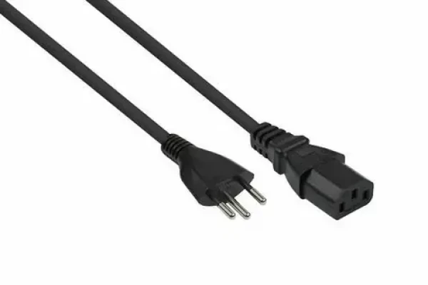 Kabelmeister síťový kabel Švýcarsko Typ J - C13 černá / Napájecí kabel / 1,8 m / 250 V / 10 A (SK6030-S018)