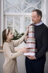 Ib Laursen Plechová dóza Christmas Garland, červená barva, kov