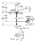 GROHE - BauEdge Umyvadlová baterie, s výpustí, chrom 23822000