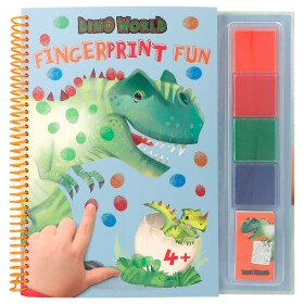 Dino world Dino World, 3500969, Fingerprint fun, omalovánky s prstovými barvami, dinosauři