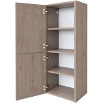 CERANO - Koupelnová vysoká skříňka Adele - TIP-ON otevírání - dub Cannolo Cremona - 45x120x33 CER-298067
