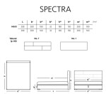 Materasso Jednolůžko čalouněné SPECTRA - bočnice ROZMĚR: 120 x 200 cm