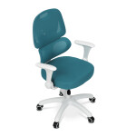Dětská židle, výškově nastavitelná, modrá síťovina, KA-K1063 BLUE