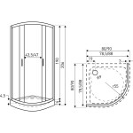 KERRA - Sprchový kout Madera Str 90 (s vaničkou) 5907548115256