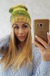 Fleecová čepice Klaudia K255 neon green+yellow UNI