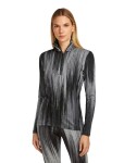 ICEBREAKER Wmns 260 Vertex LS Half Zip Peak AOP, Black/Obsidian/Alloy/J (vzorek) velikost: S