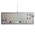Glorious GMMK 3 Pro 65% barebone ANSI stříbrná / herní 65% TKL / USB-C / bez spínačů / ANSI layout / RGB / 1.4m (GLO-KB-GMMK3-PRO-65-BB-W-SIL-US)