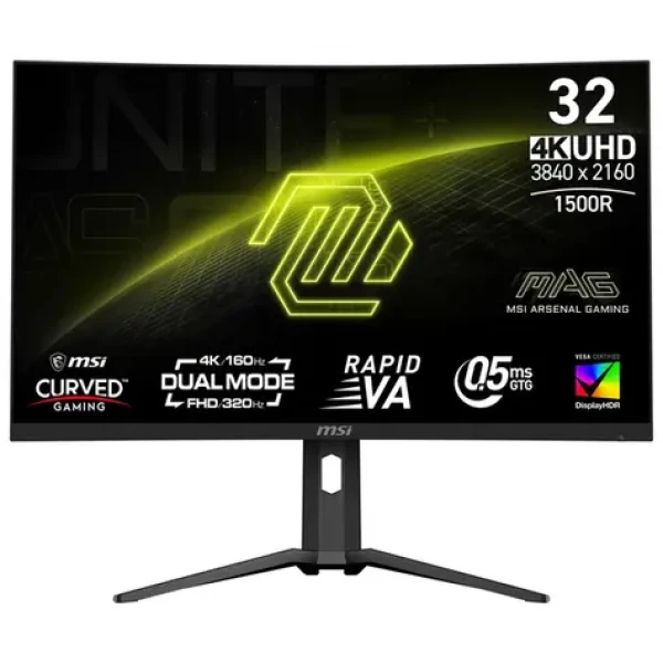 31.5" MSI MAG 321CUPDFDE černá / 3840 x 2160 / VA / 16:9 / 0.5ms / 3000:1 / 350cd-m2 / HDMI + DP + USB-C / VESA (9S6-3DC54A-032)