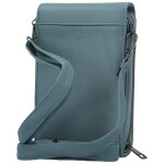 Stylová dámská koženková crossbody kapsa Gabrisa, džínově modrá