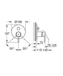 GROHE - Plus Baterie pod omítku pro 3 spotřebiče, chrom 24093003