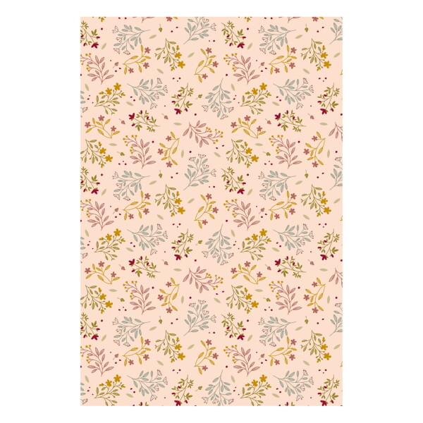 Det Gamle Apotek Balicí papír Flowerdays – 5 m, béžová barva, textil
