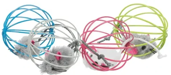 Trixie Myš v kleci 6cm v dóze 24ks