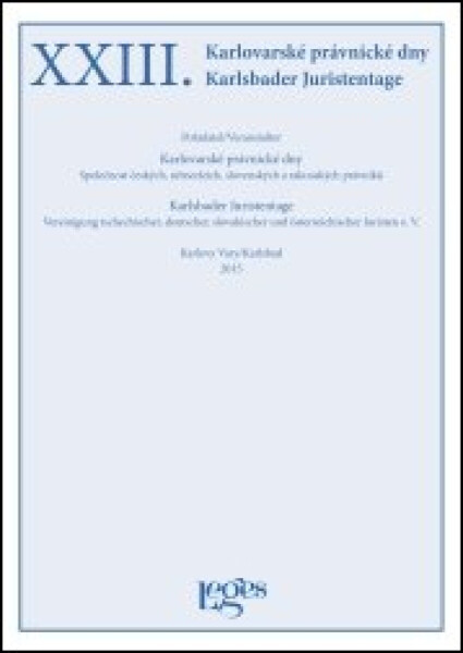 XXXIII. Karlovarské právnické dny - Vladimír Zoufalý