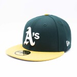 New Era Pánská kšiltovka Oakland Athletics MLB 1989 World Series Cooperstown 59FIFTY Fitted - Zelená a žlutá Velikost: 7 5/8