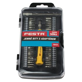FESTA 18431 Šroubovák hodinářský s bity, sada 50 ks