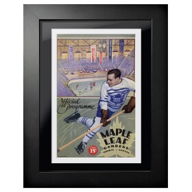 Mustang Obraz v rámu Toronto Maple Leafs NHL Memorabilia Maple Leaf Gardens Lookout Program Cover