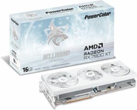 PowerColor Radeon RX 7800 XT Hellhound Spectral White 16GB OC / 2213 - 2520 MHz / 16GB GDDR6 / 256-bit / 3x DP / 1x HDMI (RX7800XT 16G-L/OC/WHITE)