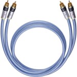 Cinch audio kabel [2x cinch zástrčka - 2x cinch zástrčka] 0.50 m modrá pozlacené kontakty Oehlbach XXL® Series 2