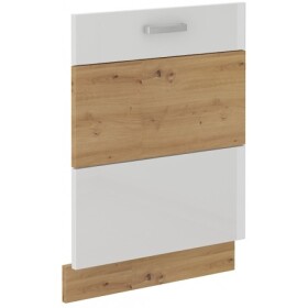 Dvířka na vestavnou myčku nádobí Artisan ZM 713x596 Barva korpusu: Dub artisan, Barva dvířek: Bílý lesk