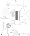 OMNIRES - Y termostatický podomítkový sprchový systém chrom /CR/ SYSYT01XCR