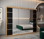 Šatní skříň Abi V4 Barva korpusu: Černá, Rozměry: 150 cm, Dveře: Černá