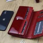 Stylová dámská kožená peněženka Dulo, červená