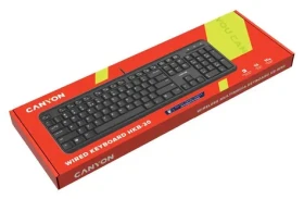 CANYON HKB-20 černá / Klávesnice / USB / 104 kláves / tichá / multimediální / CZ/SK layout (CNS-HKB02-CS)