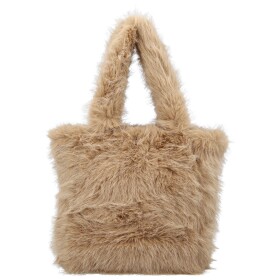 Stylová dámská plyšová kabelka do ruky Arianda, béžová