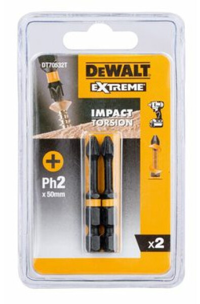 DeWalt DT70532T / sada bitů Impact Torsion Extreme / Ph2x50mm / 2ks (DT70532T-QZ)