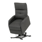 Polohovací křeslo, elektrické kabelové ovládání, šedá, látka, TV-5482 GREY2