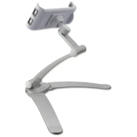 4smarts ErgoFix H7 stříbrná / Držák / kuchyňský a stolní / pro tablety a telefony 12-18 cm / 360° otočný (469305)