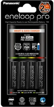 Panasonic BQ-CC55 Smart Quick Charger + Eneloop Pro AA 2500mAh 4 ks (K-KJ55HCD40E)