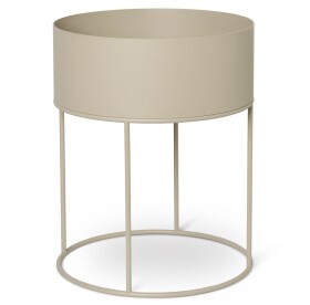 Ferm Living Stojan na květináč Round Cashmere, béžová barva, kov